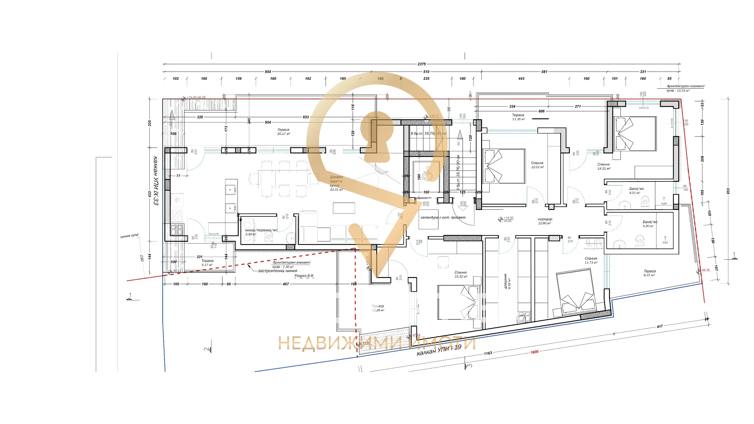 4-Bedroom Apartment with Panorama and Large Living Room